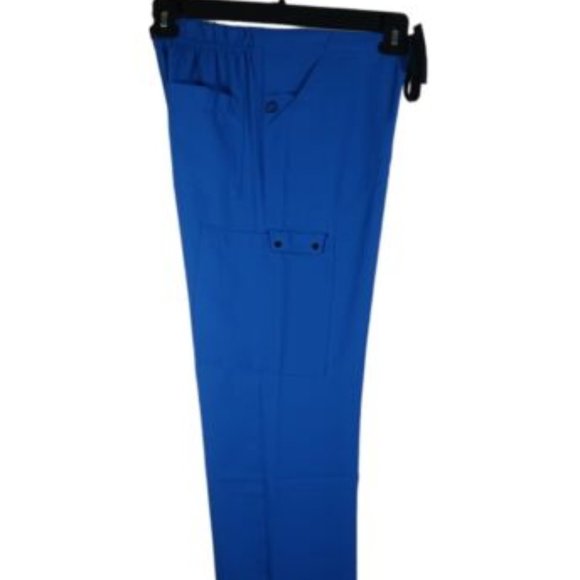 WonderWink Womens Easy Fit Medical Uniform Cargo Scrub Pant XS RYL/Blue 5025P - Picture 5 of 12
